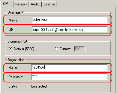 EyeP Media Softphone Configuration